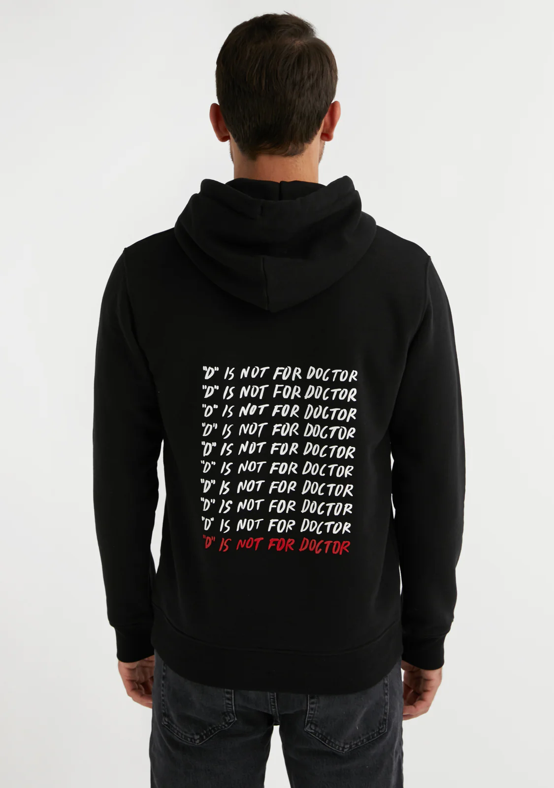 D Is Not For Doctor Hoodie Black - Image 5
